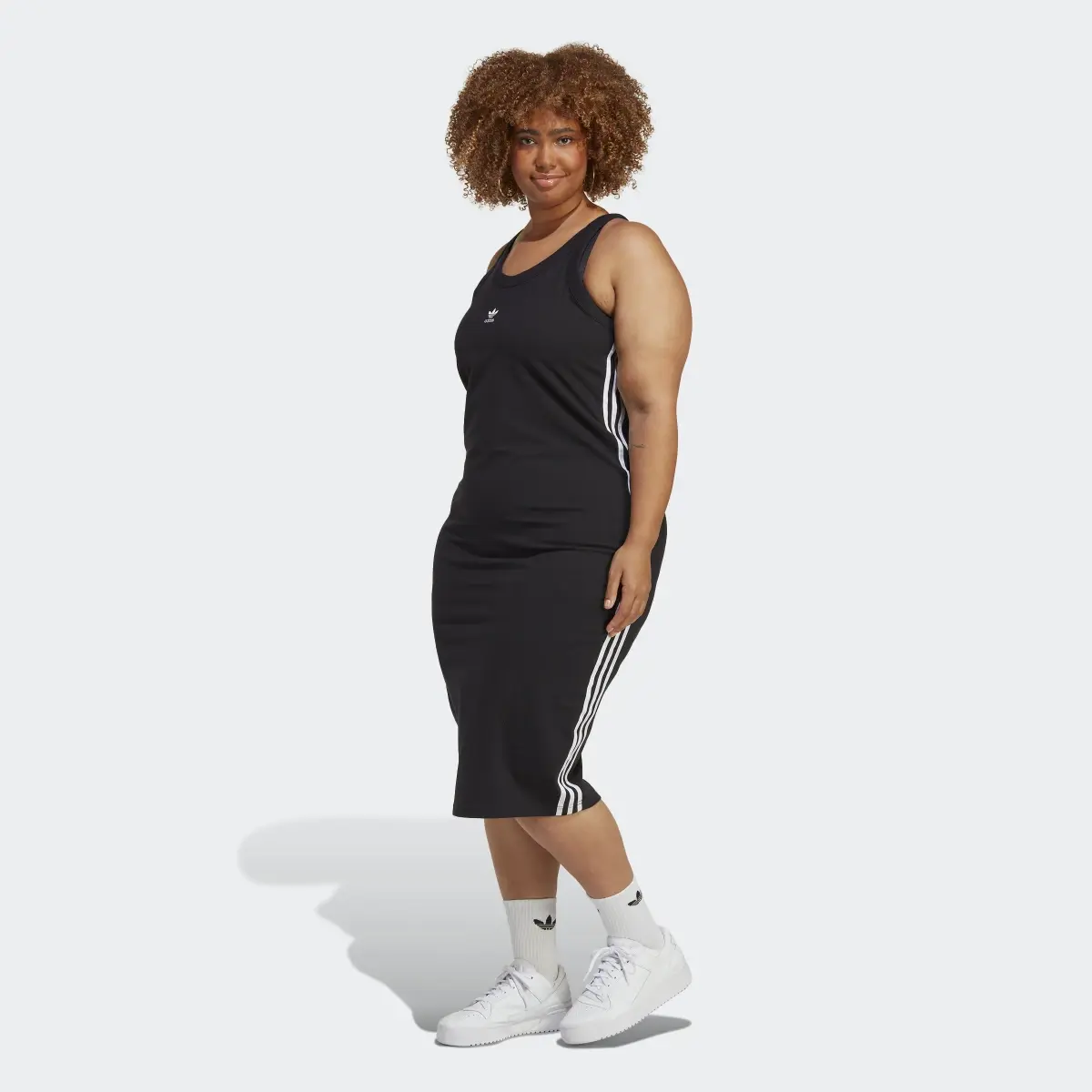 Adidas Adicolor Classics 3-Stripes Long Tank Dress (Plus Size). 2