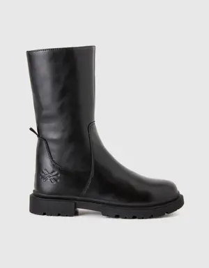 imitation leather boots
