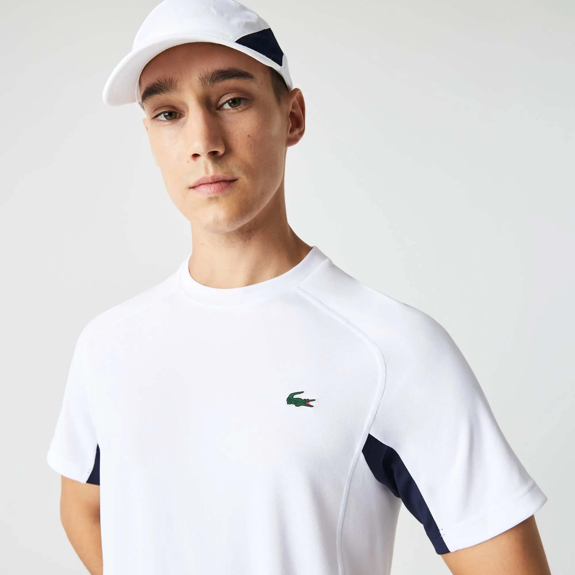 Lacoste T-shirt de ténis em piqué ultra-dry color block Lacoste SPORT para homem. 1