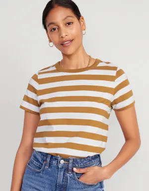 EveryWear Striped T-Shirt for Women brown