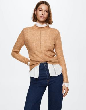 Sweater with decorative seam