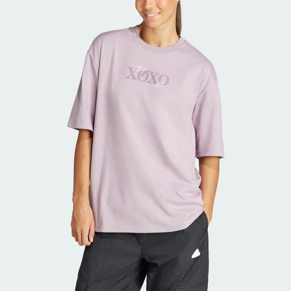 Adidas Lounge Oversized Tee. 1