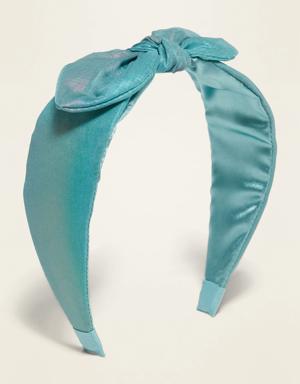 Fabric-Covered Bow-Tie Headband for Girls multi