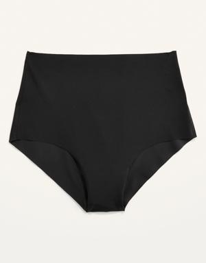 Old Navy Soft-Knit No-Show Brief Underwear for Women black