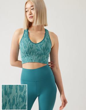 Aurora Seamless Crop Rib Tank green