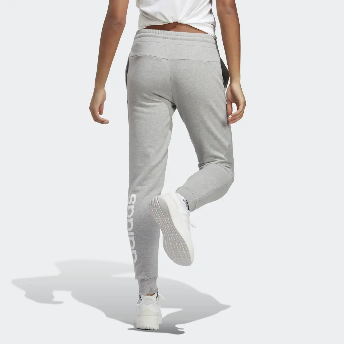 Adidas Essentials Linear French Terry Cuffed Pants. 2