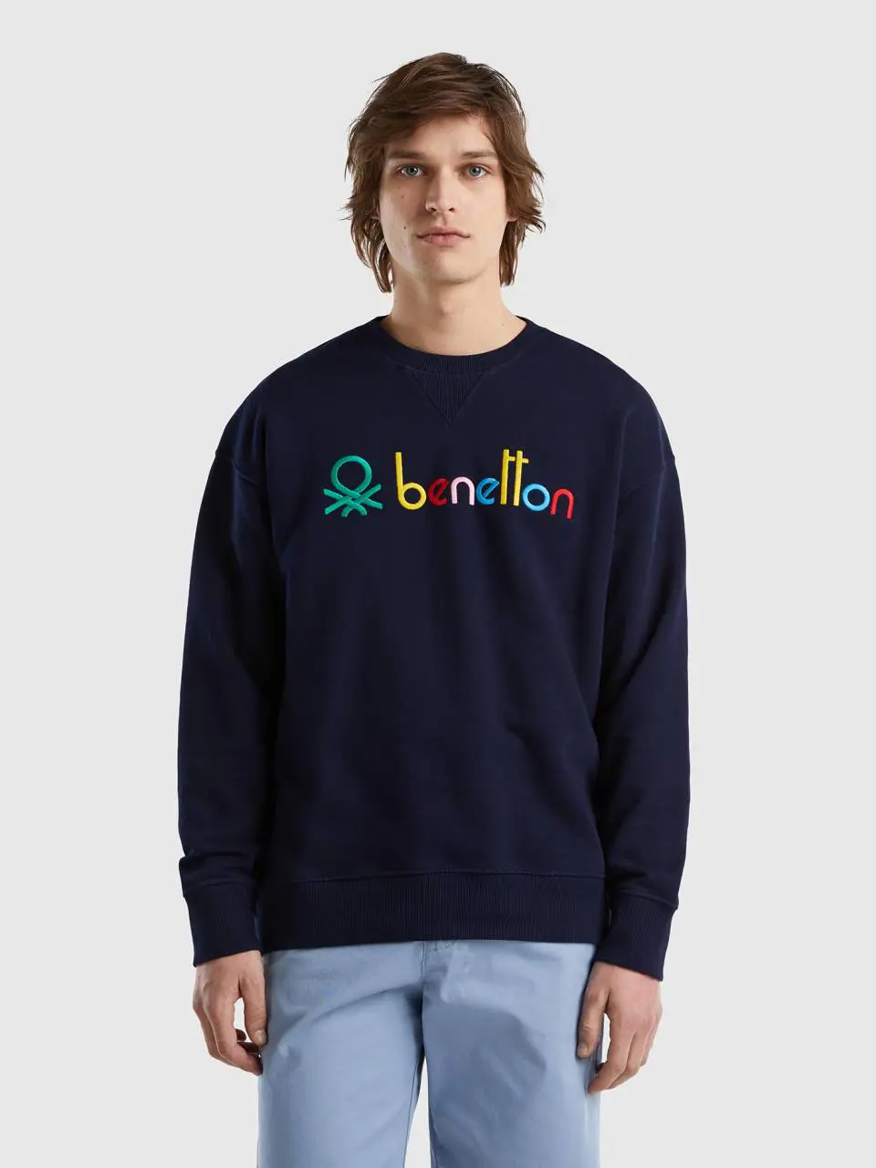 Benetton logoed 100% cotton sweatshirt. 1