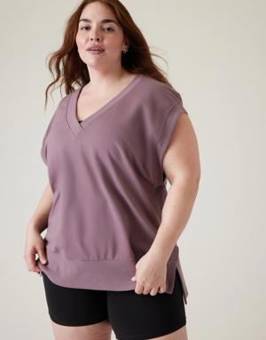 Retroterry V&#45Neck Sweatshirt Tee purple