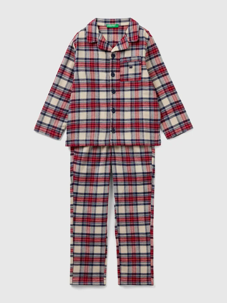 Benetton flannel tartan pyjamas. 1