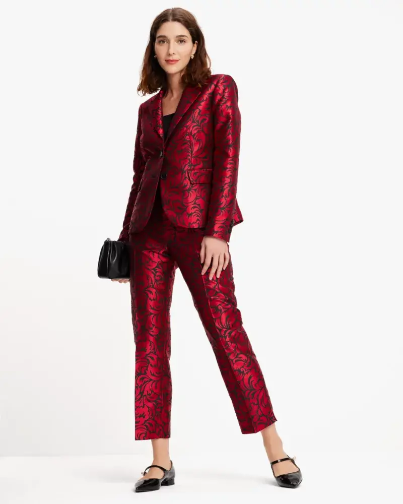 Kate Spade Flourish Swirl Brocade Blazer. 2