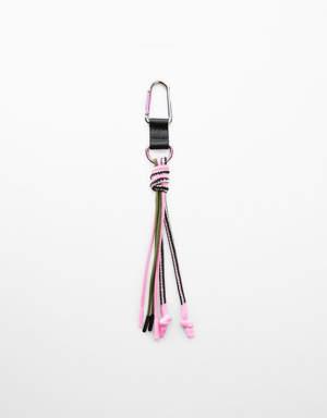 Carabiner keychain with knot