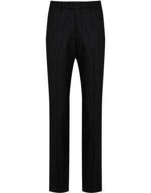 Siyah Slim Fit Düz Düşük Bel Kumaş Pantolon