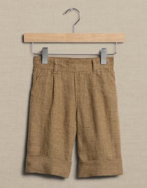 Wide-Leg Linen Pant for Baby + Toddler beige