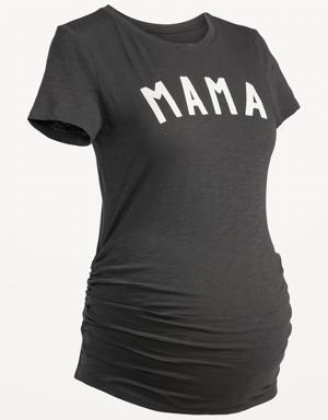 Old Navy Maternity Graphic Side-Shirred T-Shirt black