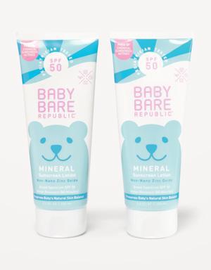 Bare Republic® SPF 50 Baby Sunscreen Face & Body Lotion 2-Pack clear