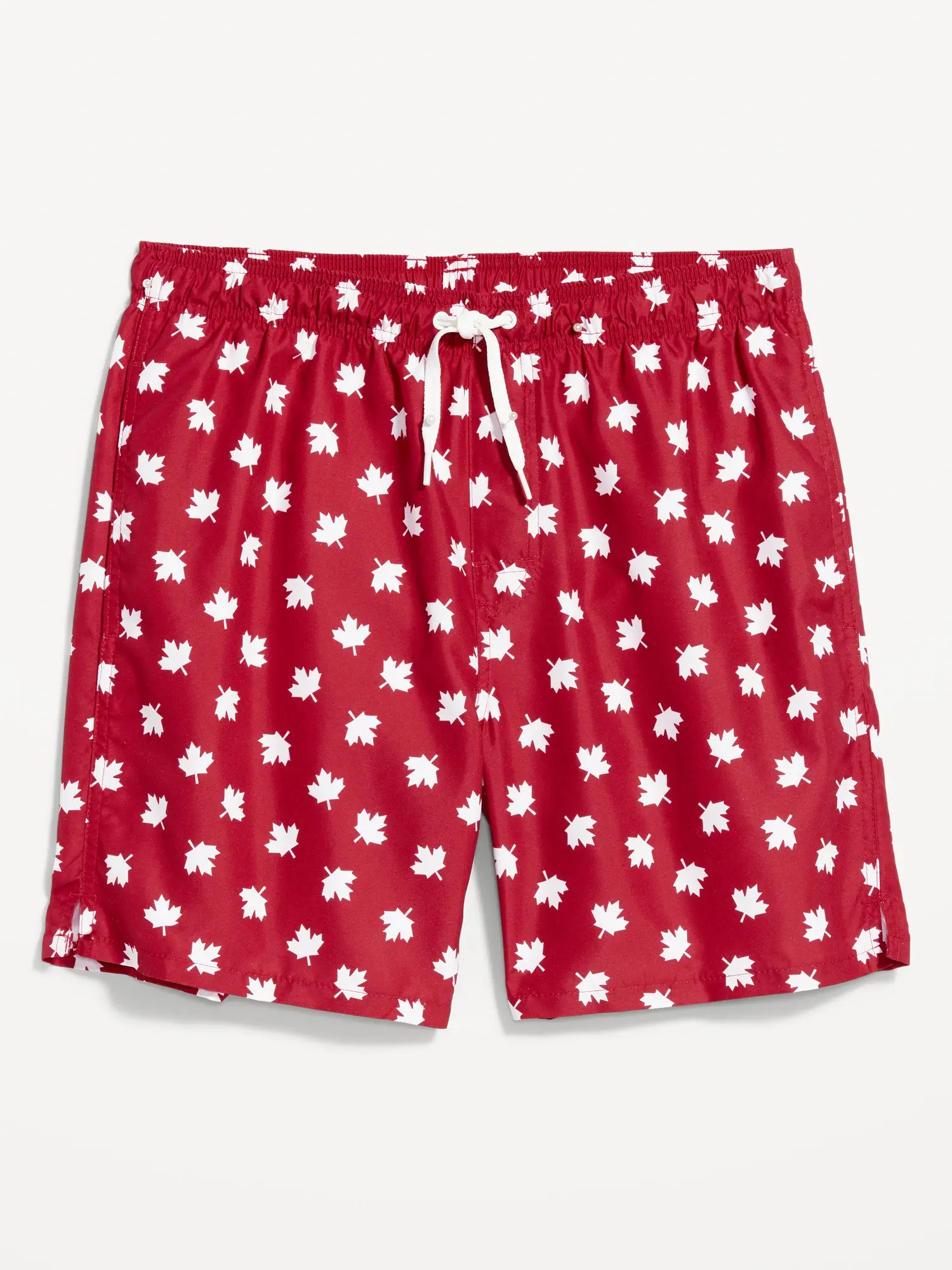 Old Navy Printed Swim Trunks for Men --7-inch inseam red. 1