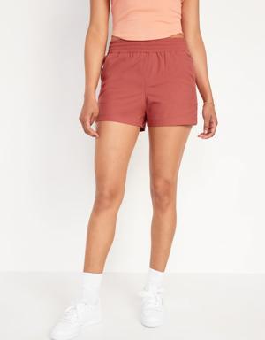 High-Waisted StretchTech Shorts for Women -- 3.5-inch inseam pink