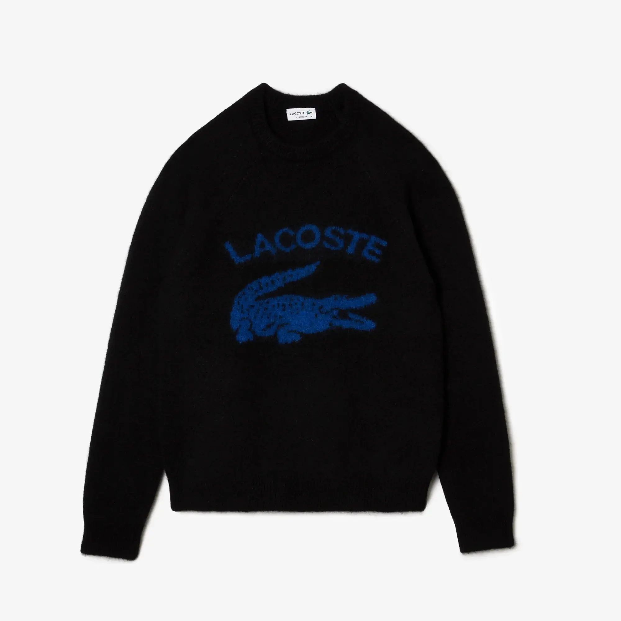 Lacoste Men's Branded Contrast Croc Alpaca Blend Sweater. 2
