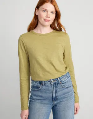 EveryWear Long-Sleeve T-Shirt for Women green