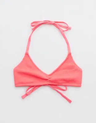 American Eagle Crinkle Halter Voop Bikini Top. 1