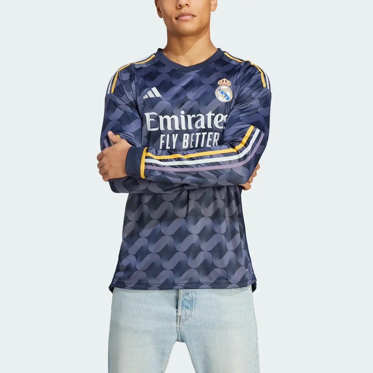 Adidas Real Madrid 23/24 Long Sleeve Away Jersey. 1