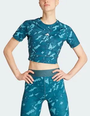 Adidas Techfit Camo Print Crop Training Tee