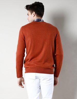 Orange Men Sweaters