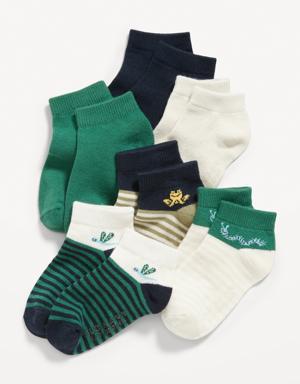 Unisex 6-Pack Ankle Socks for Toddler & Baby green