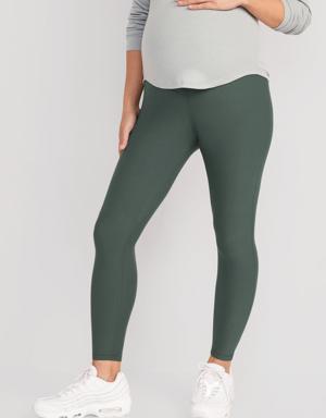 Old Navy Maternity Full-Panel PowerLite LYCRA® ADAPTIV 7/8-Length Leggings green