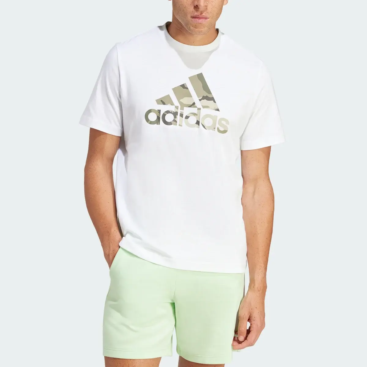 Adidas Camo Badge of Sport Graphic T-Shirt. 1