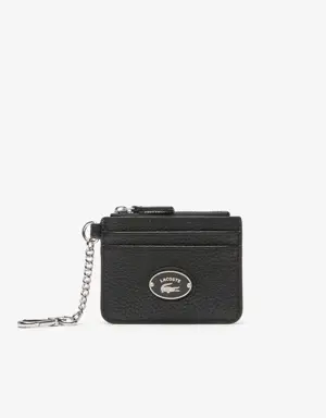 Lacoste Women's Lacoste Snap Hook Grained Leather Card Holder
