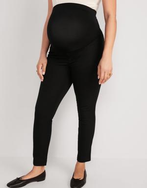 Old Navy Maternity Full-Panel Pixie Ankle Pants black