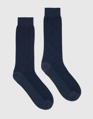 GG cotton silk jacquard socks