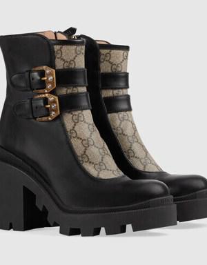 Women's GG ankle boot with buckles