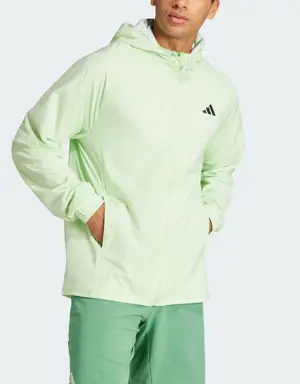 Veste de tennis entièrement zippée semi-transparente Pro