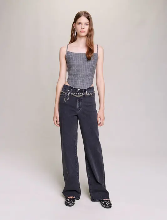 Maje Black baggy jeans with belt Add to my wishlist Votre article a été ajouté à la wishlist Votre article a été retiré de la wishlist. 1