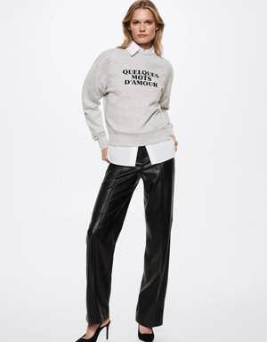 Sweater coton message