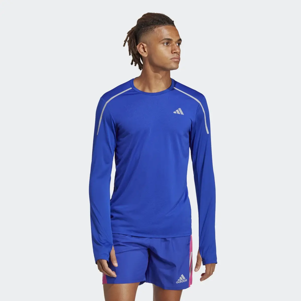 Adidas Fast Long Sleeve Engineered Running Tee. 2