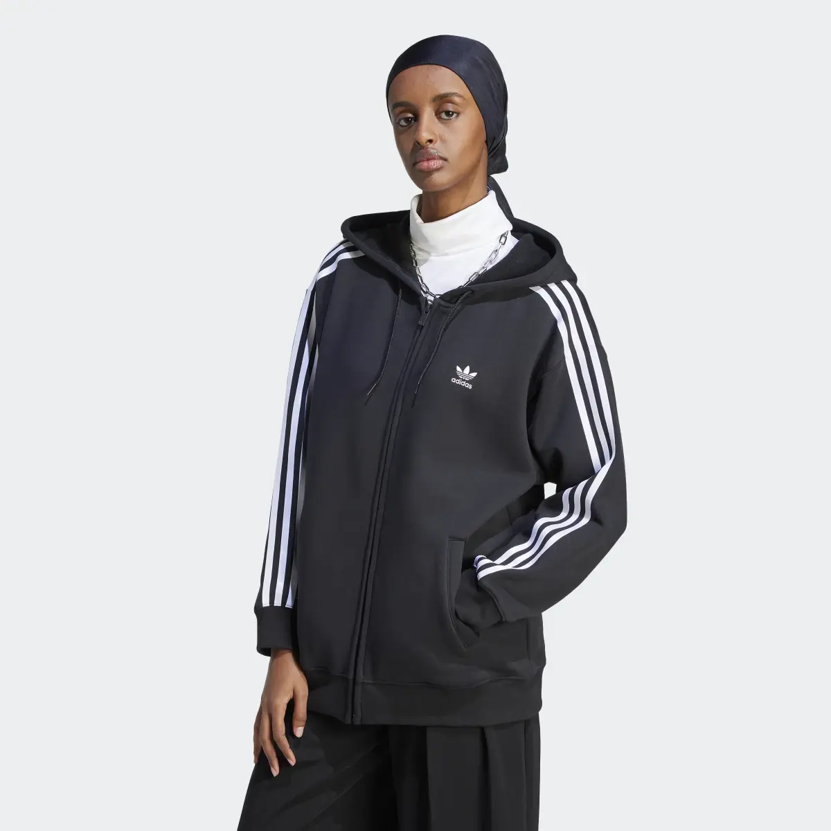 Adidas Adicolor Classics 3-Stripes Full-Zip Hoodie. 2