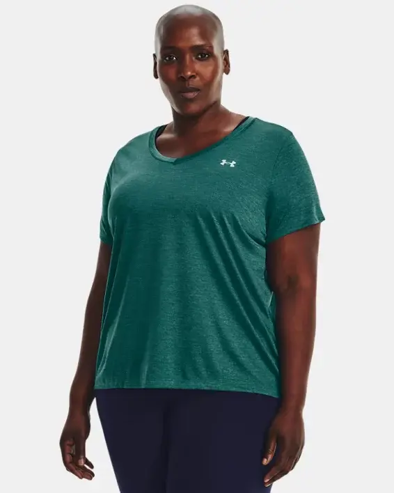 Under Armour Women's UA Tech™ Twist V-Neck Short Sleeve. 1