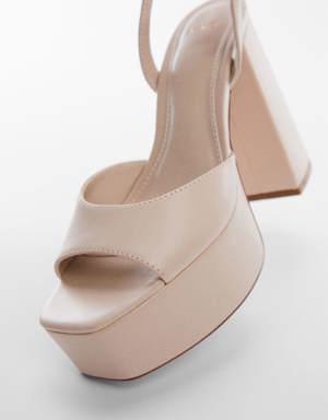 Platform ankle-cuff sandals