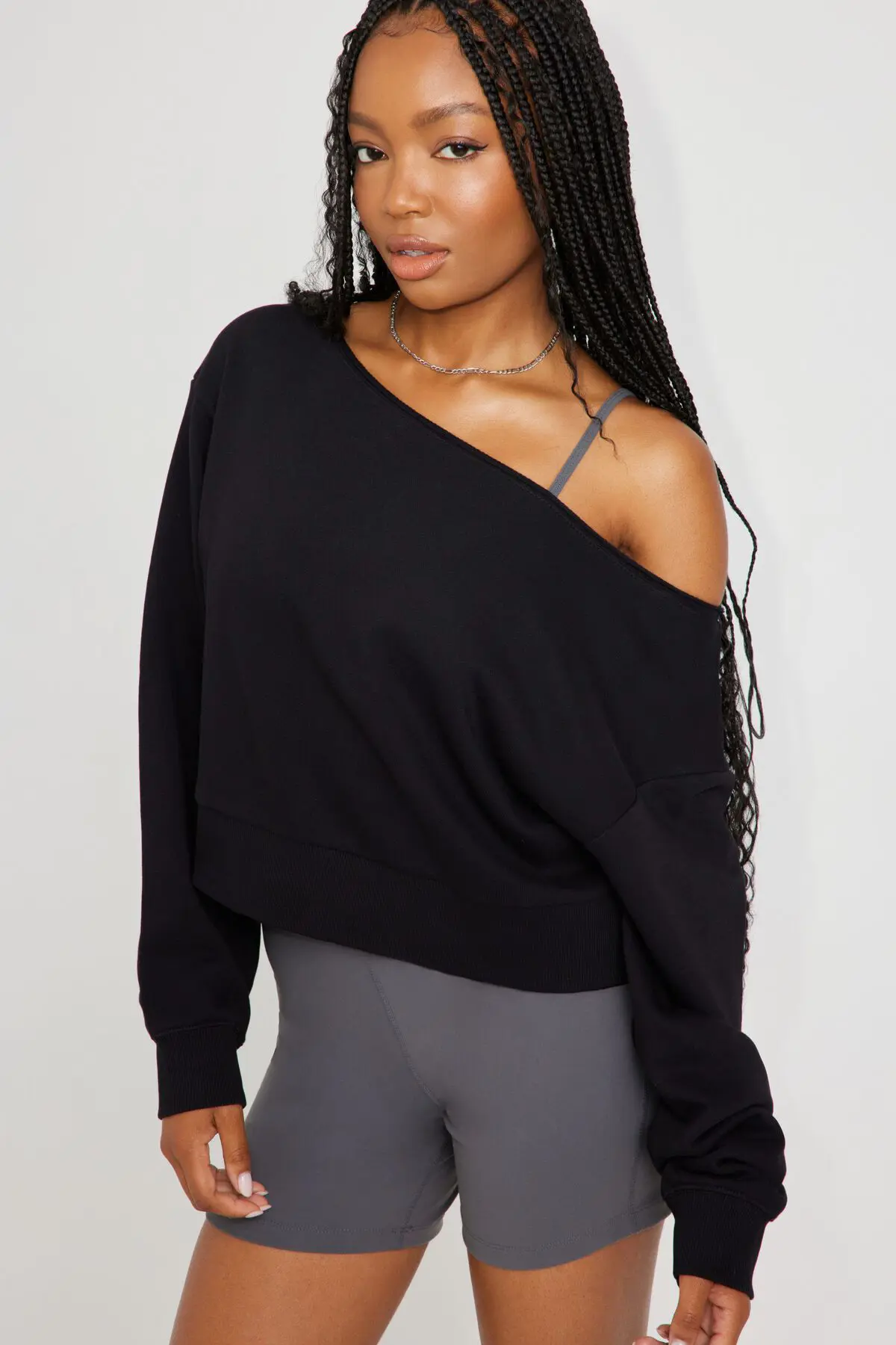 Garage Off Shoulder Sweatshirt. 2