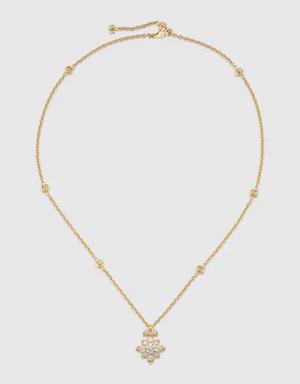 Flora 18k necklace with Double G