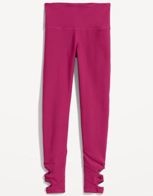 Old Navy High-Waisted PowerSoft 7/8-Length Side-Cutout Leggings for Women pink
