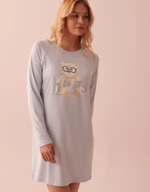 Night Owl Super Soft Long Sleeve Sleepshirt