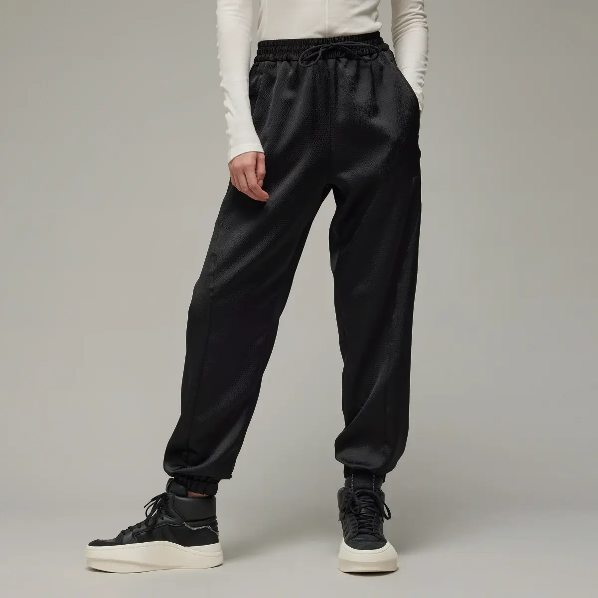 Adidas Y-3 Cuffed Tech Seersucker Pants. 1