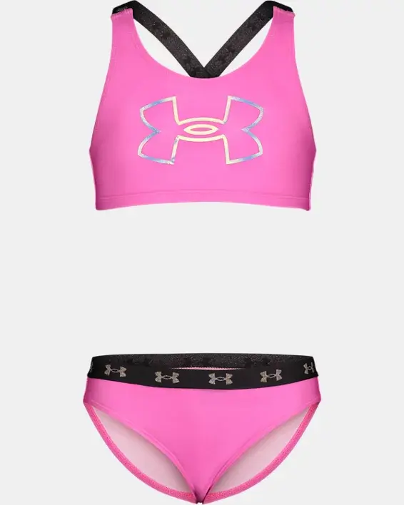 Under Armour Girls' UA Two-Piece Racer Bikini. 1