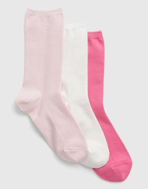 Gap Crew Socks (3-Pack) pink