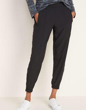 Old Navy Mid-Rise StretchTech Jogger Pants for Women black