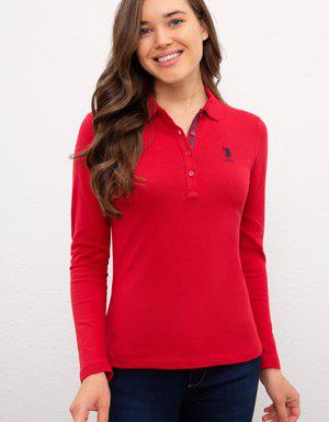 Kadın Kırmızı Basic Sweatshirt